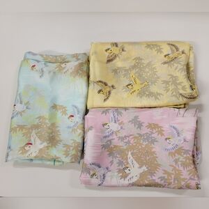 Set of Three Bird Print Scarves